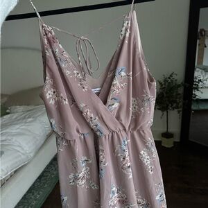 Blush/Lavender Floral Romper